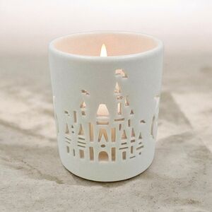 Disney Parks Ceramic Cinderella Castle White Votive Candle Holder